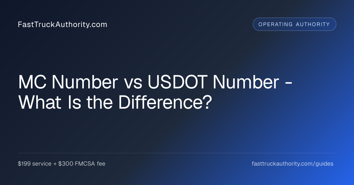 MC Number vs USDOT Number